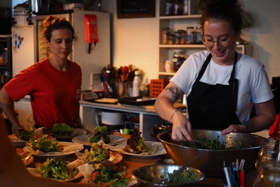 A team of volunteers prepare and serve around 40 diners each fortnight at Wasted Wednesdays in the NSW regional city of Wollongong. 