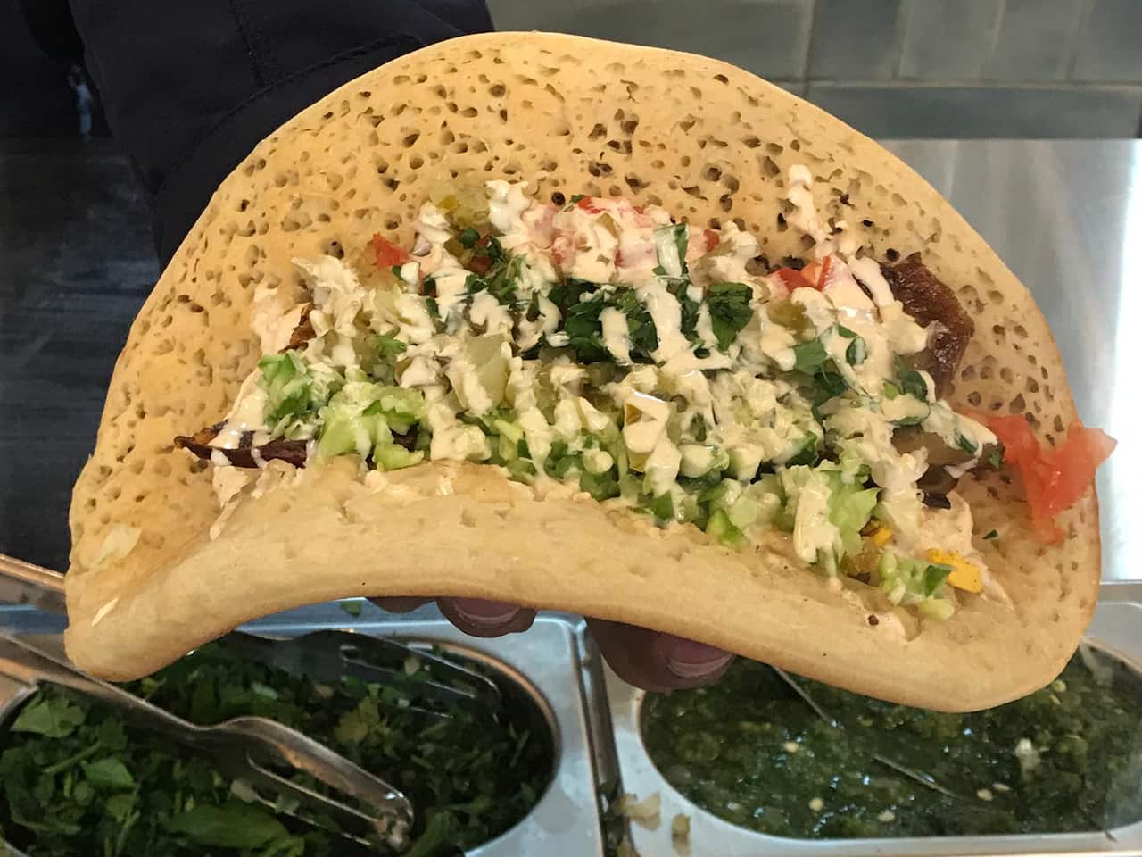 Lachuch is a light and fluffy savoury pancake with Yemenite roots