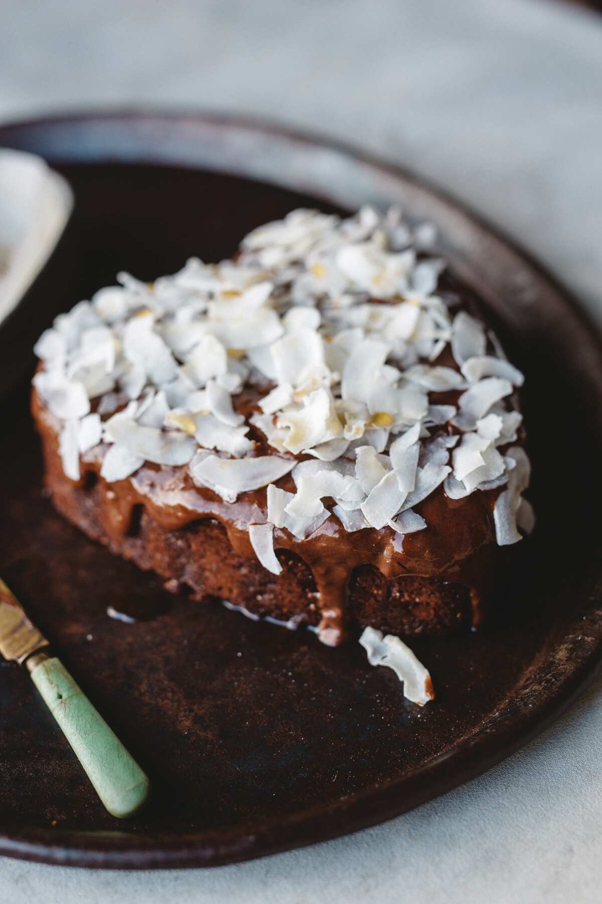 Vegan choc penut butter cake