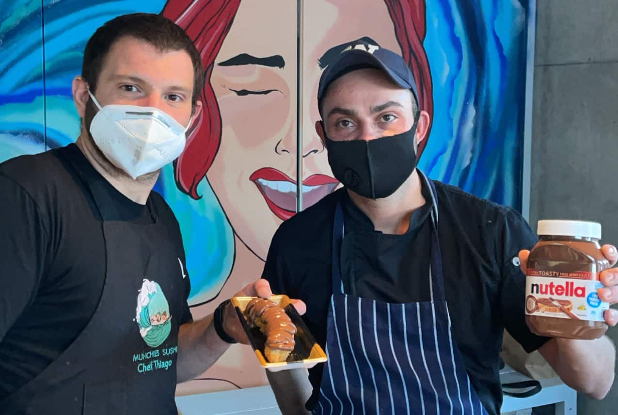São Paulo-born chef, Thiago Duarte, and his business partner, Daniel Santos, run Munchies Sushi