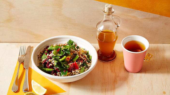 Rainbow capsicum salad