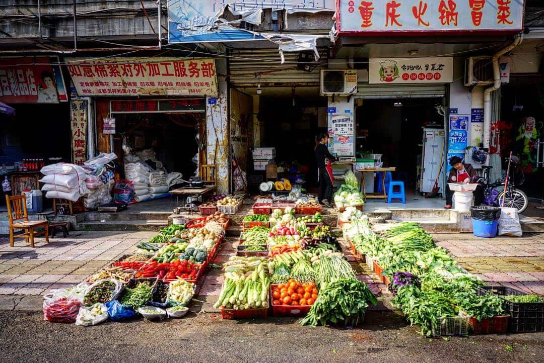 Chendgu fresh markets, China