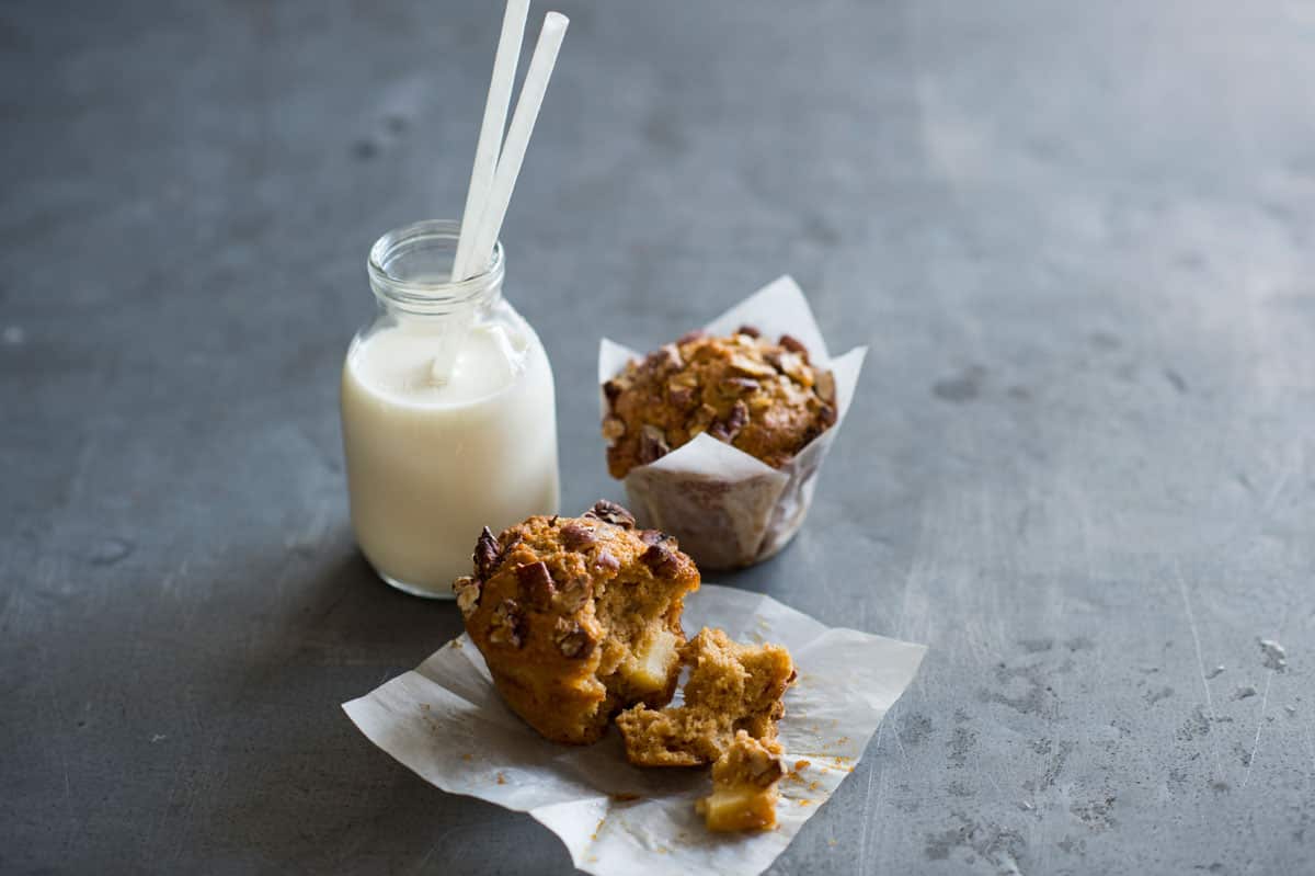 Apple and pecan maple muffins