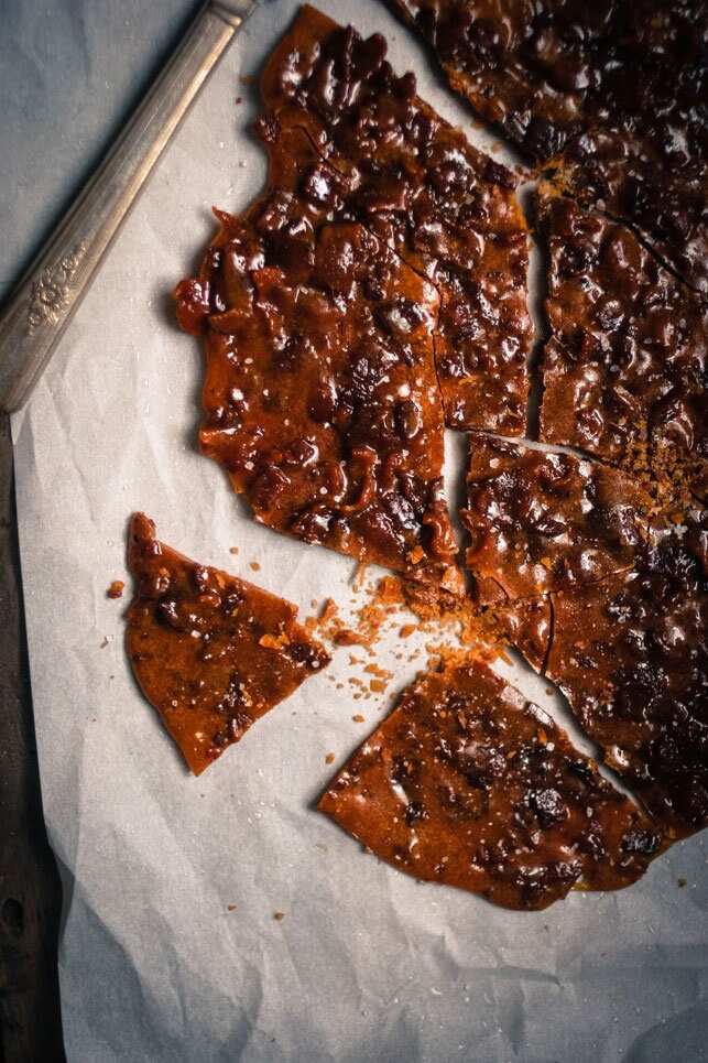 Bacon bourbon brittle