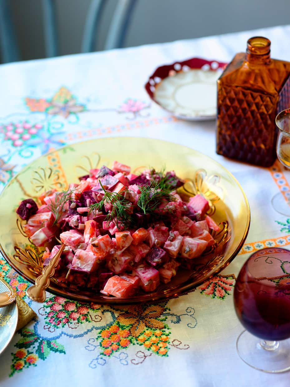 Beetroot, carrot and potato salad (vinegret)