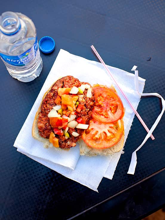 Choripan with chimichurri