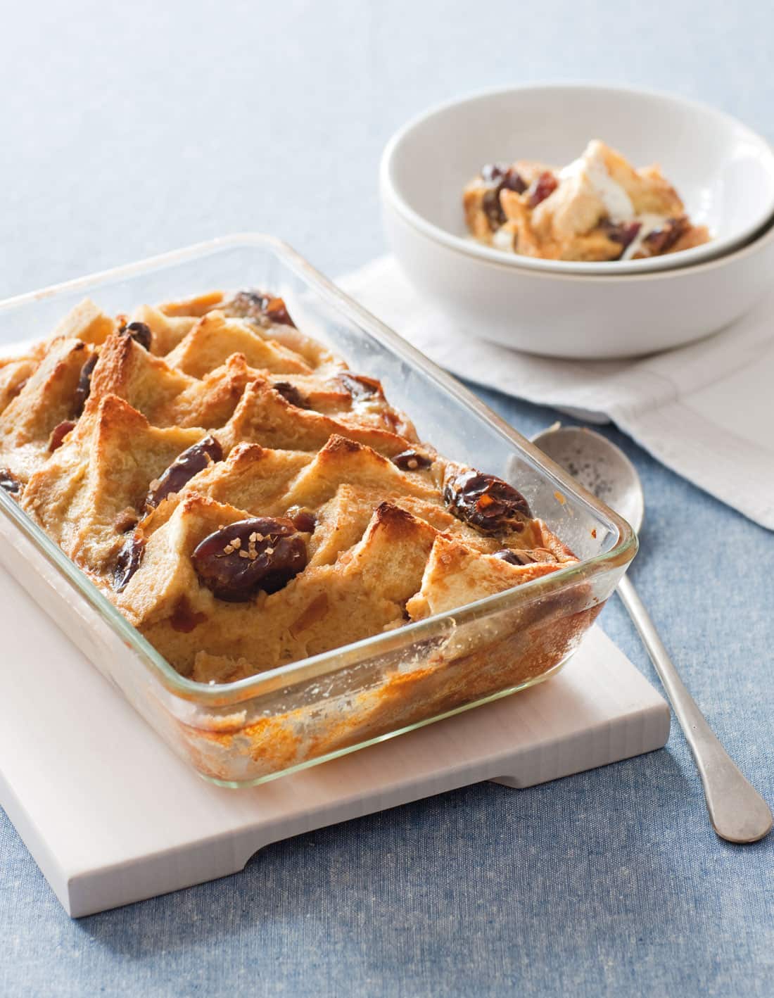 Chai-spiced bread and butter pudding