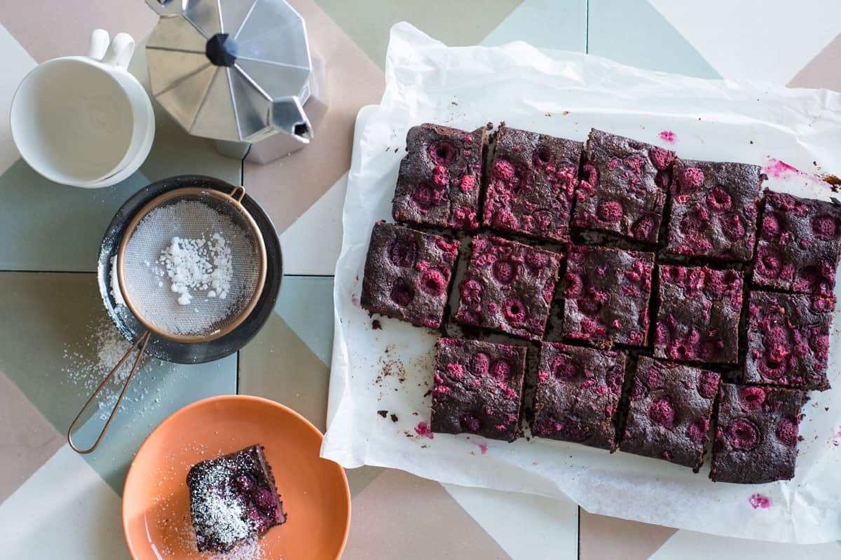 gluten-free coconut and chocolate brownies