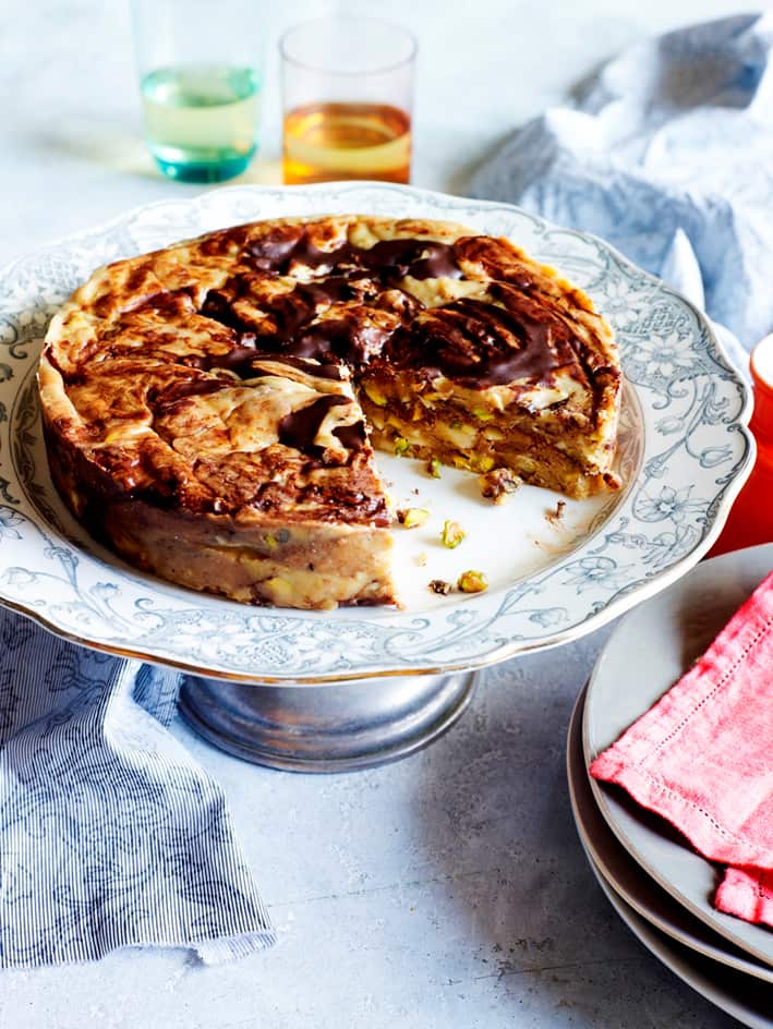 Chocolate nut halva cake: another great use of tahini.