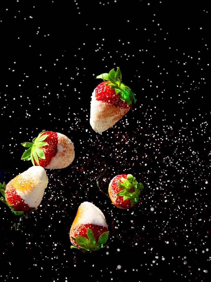 Chocolate and chilli-sugar strawberries