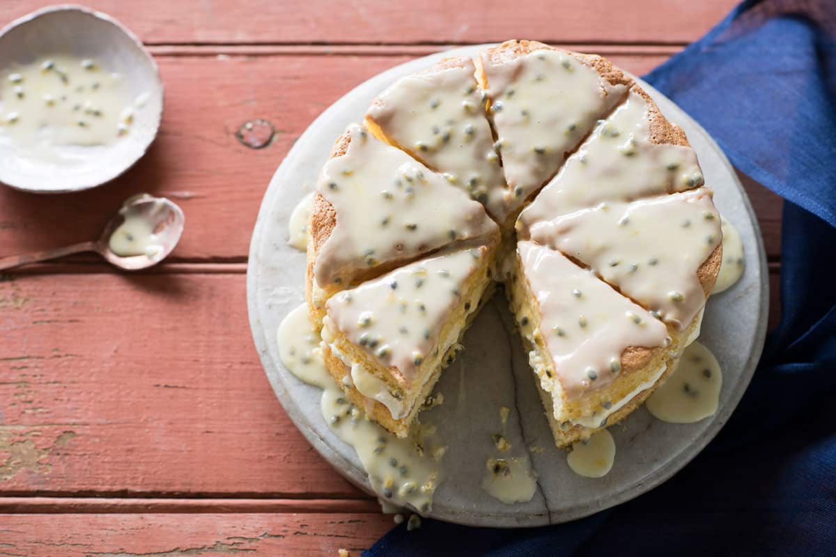 Passionfruit sponge