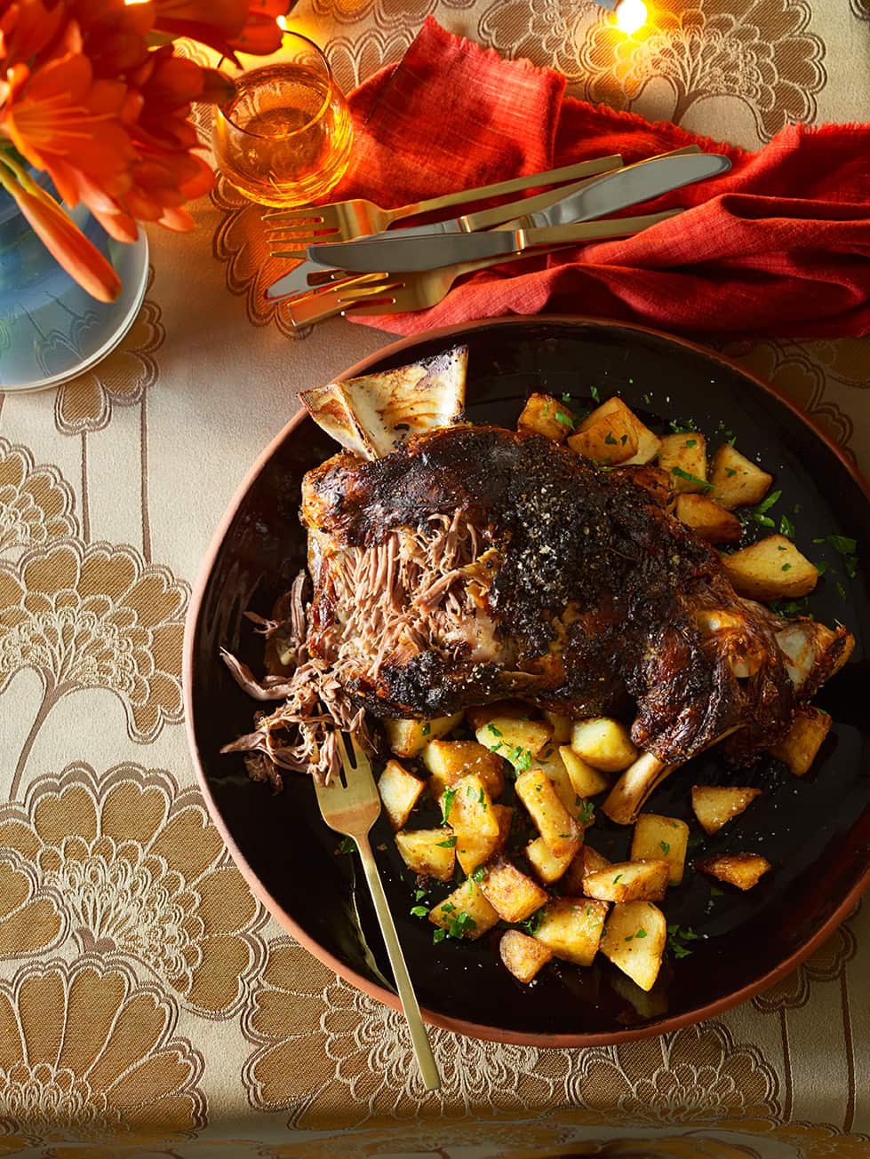 Roast lamb (cordero asado)