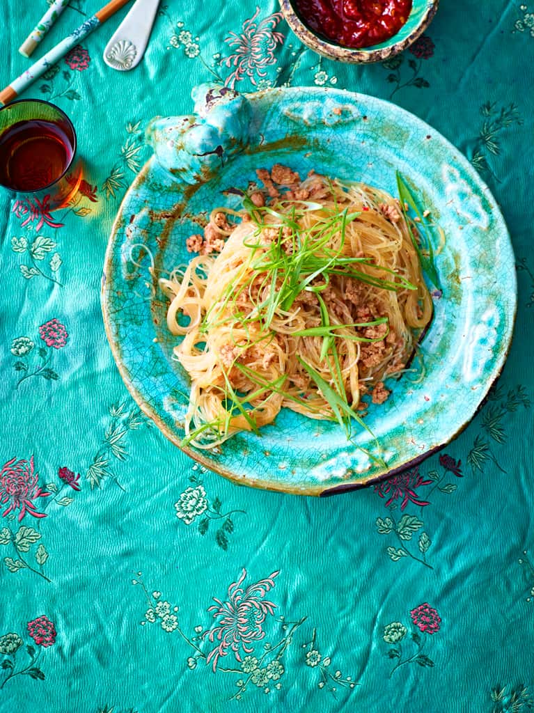 Ants climbing up a tree