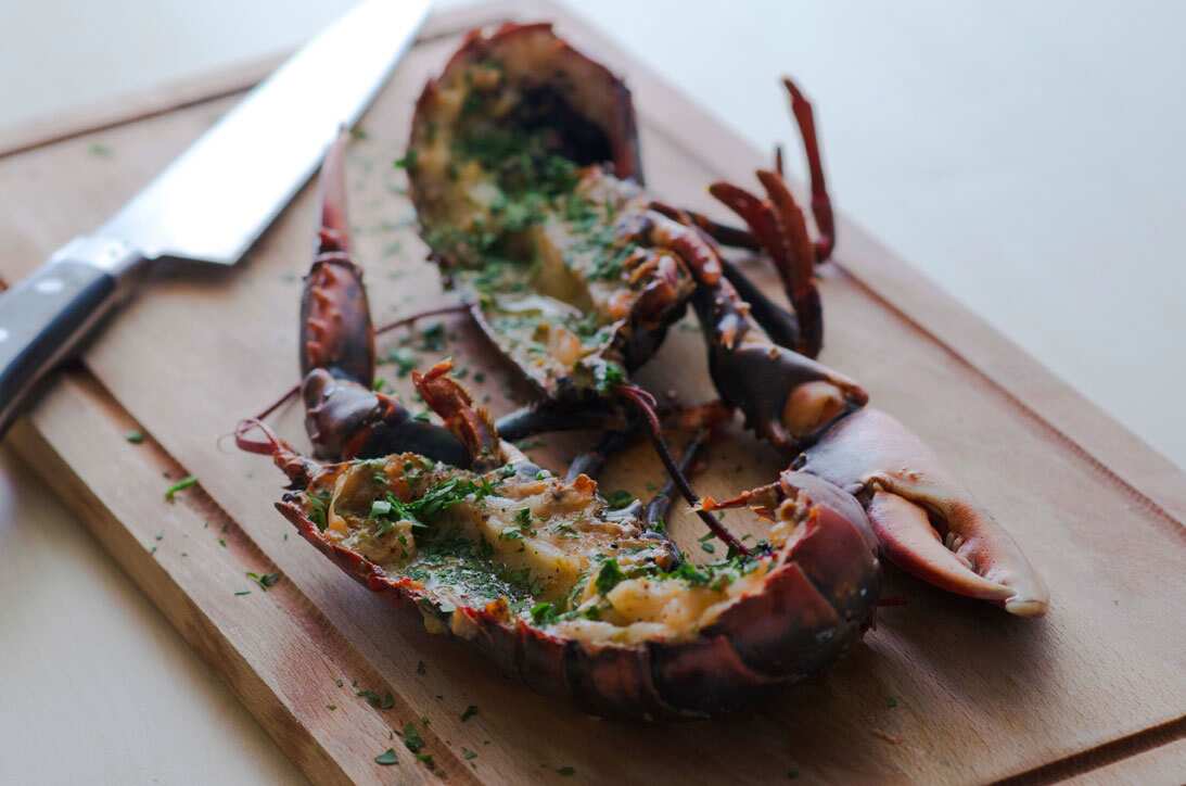 Homard lobster baked in corail butter