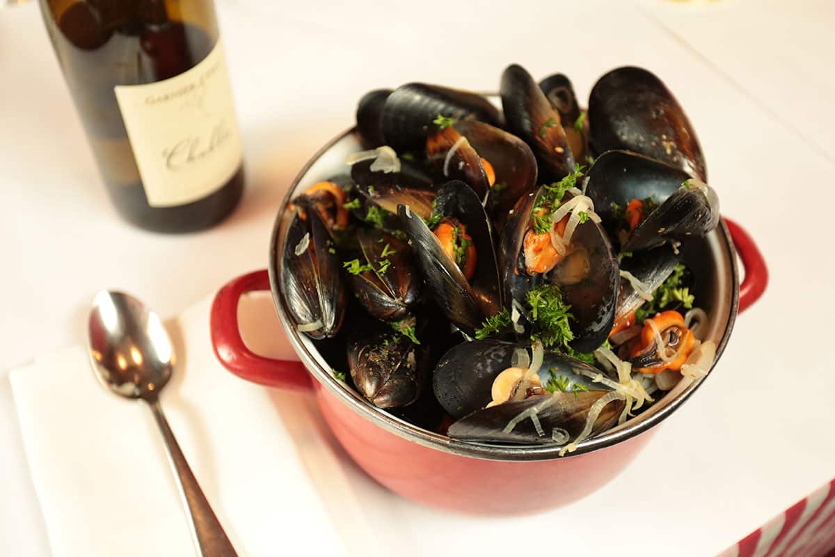 Mussels in white wine