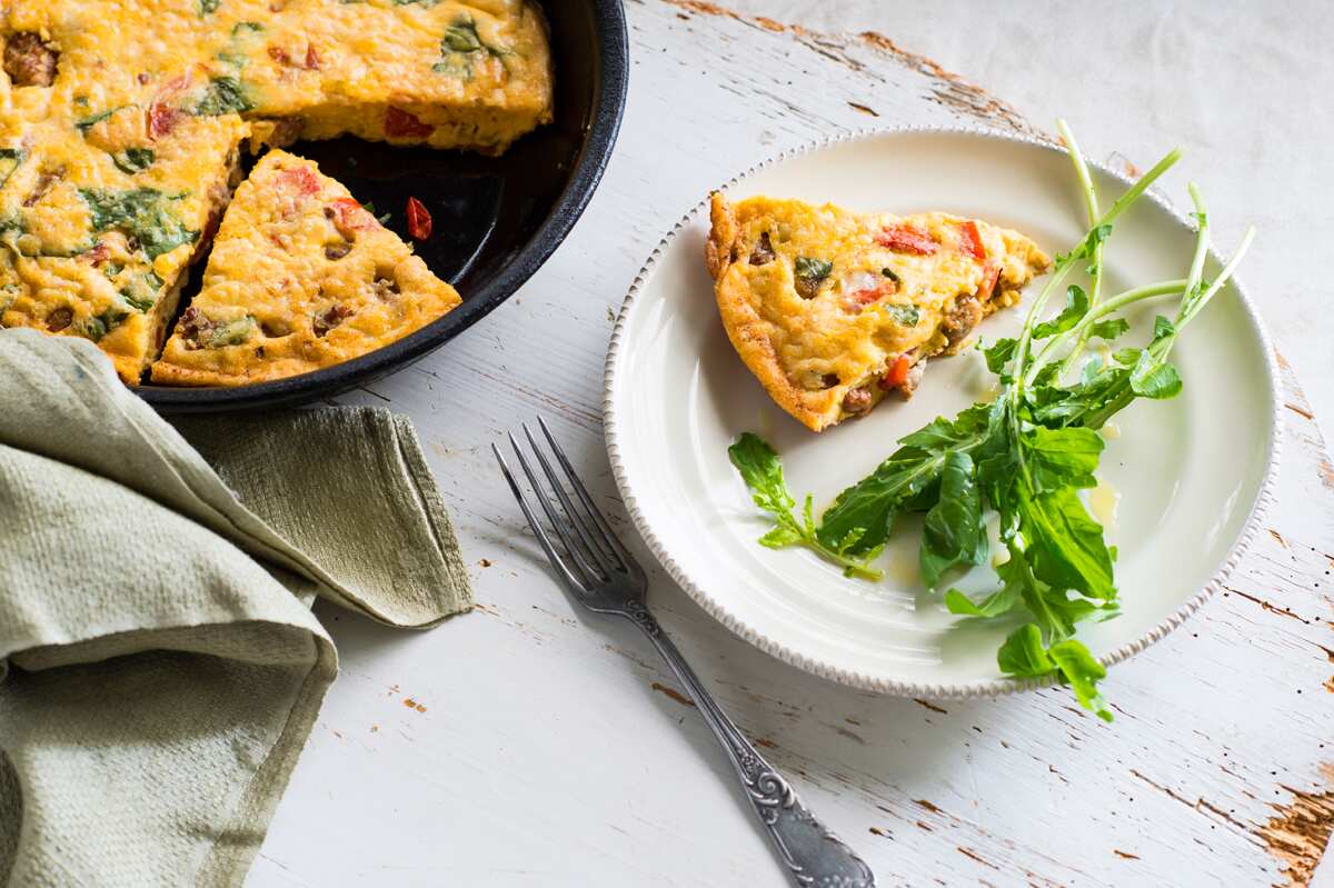 Pork fennel frittata