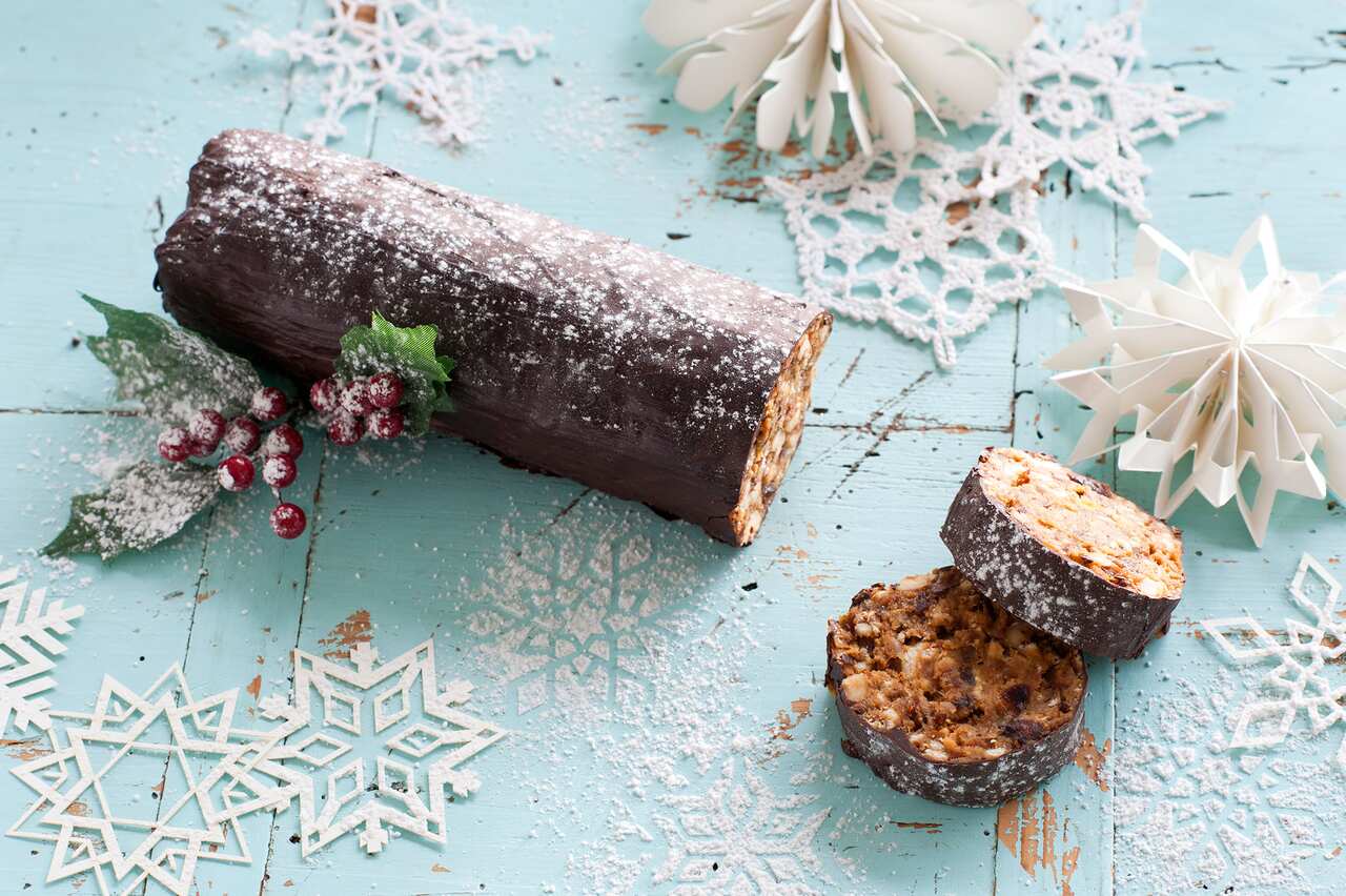 Christmas chocolate salami 