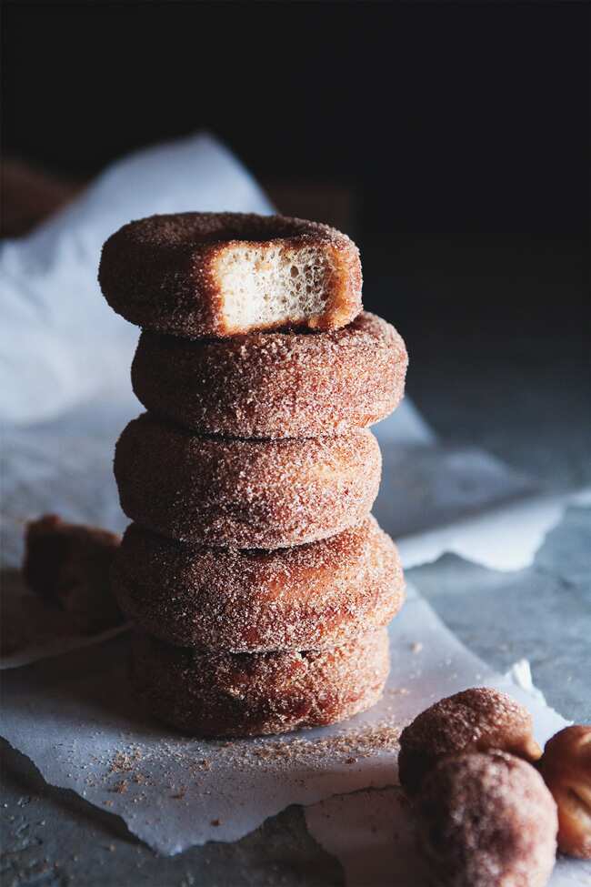 Yeasted apple cider doughnuts