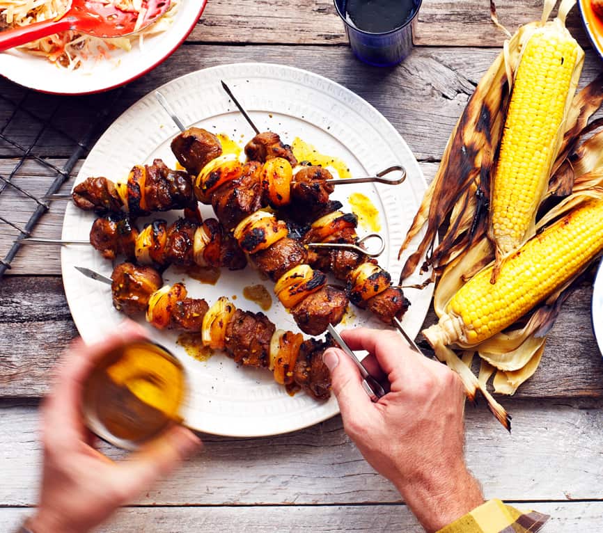 Lamb kebabs (sosaties)