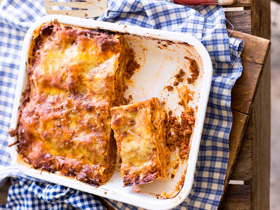 Homemade fresh lasagne