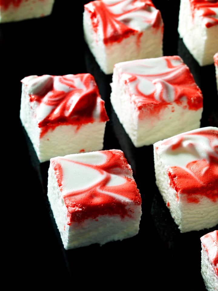 Marbled marshmallows