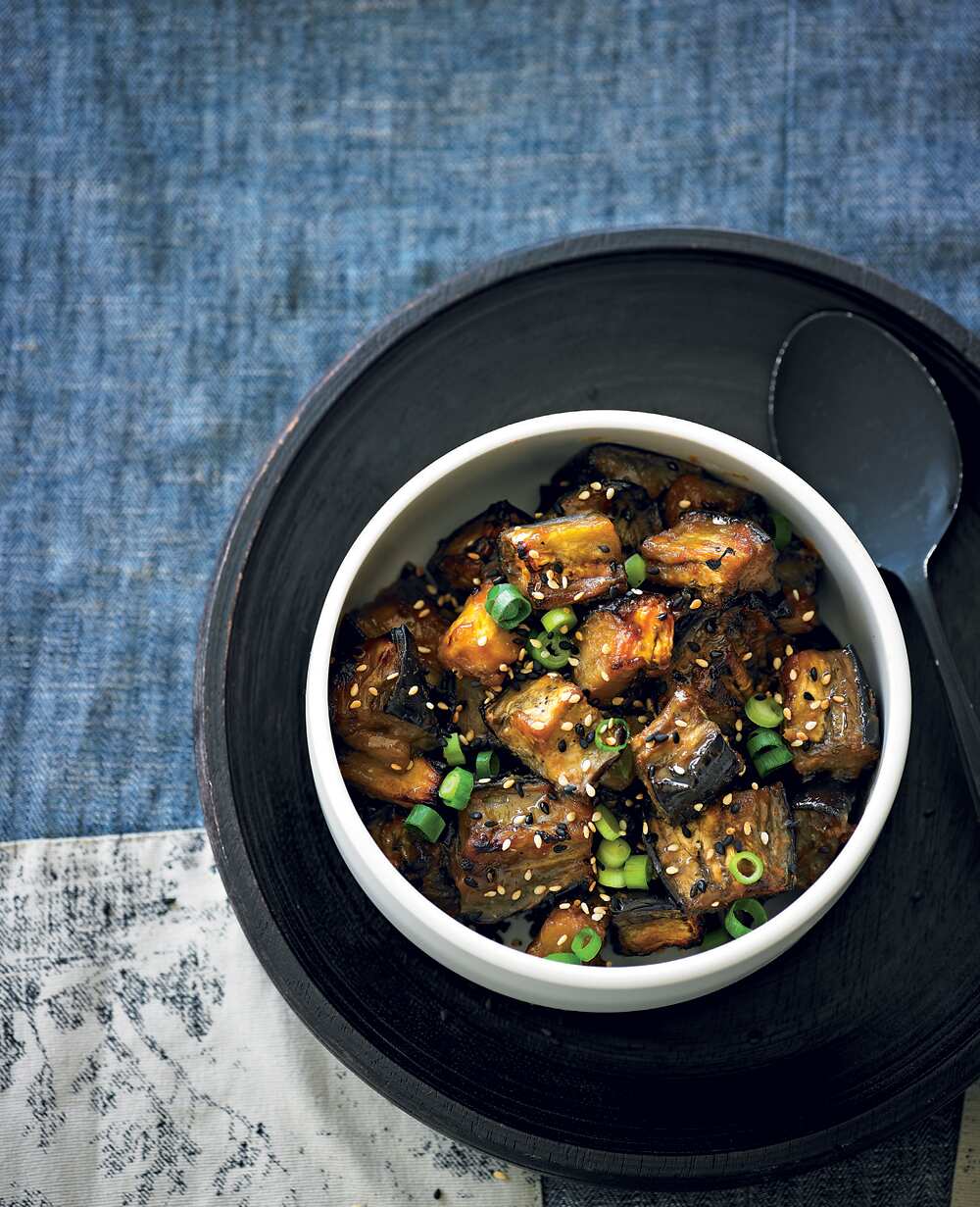 Miso-roasted eggplant