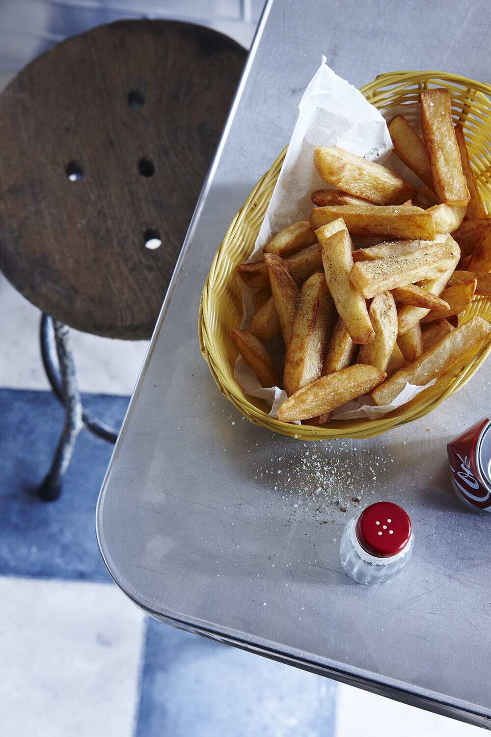 Chips cooked 3 times with chipotle, lime and coriander salt