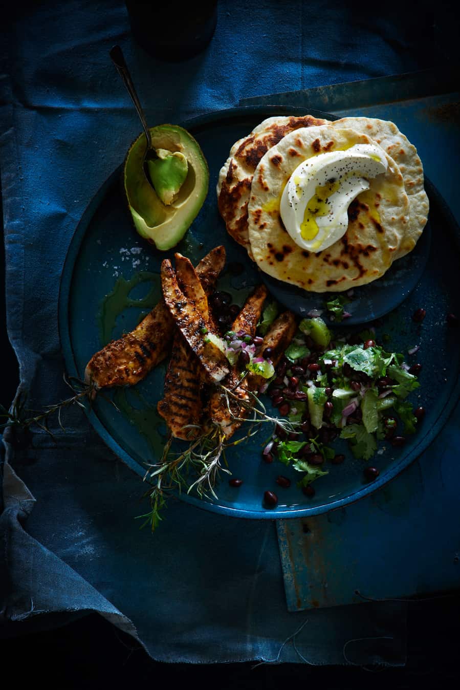 Soft flour tortilla with bbq chipotle chicken 
