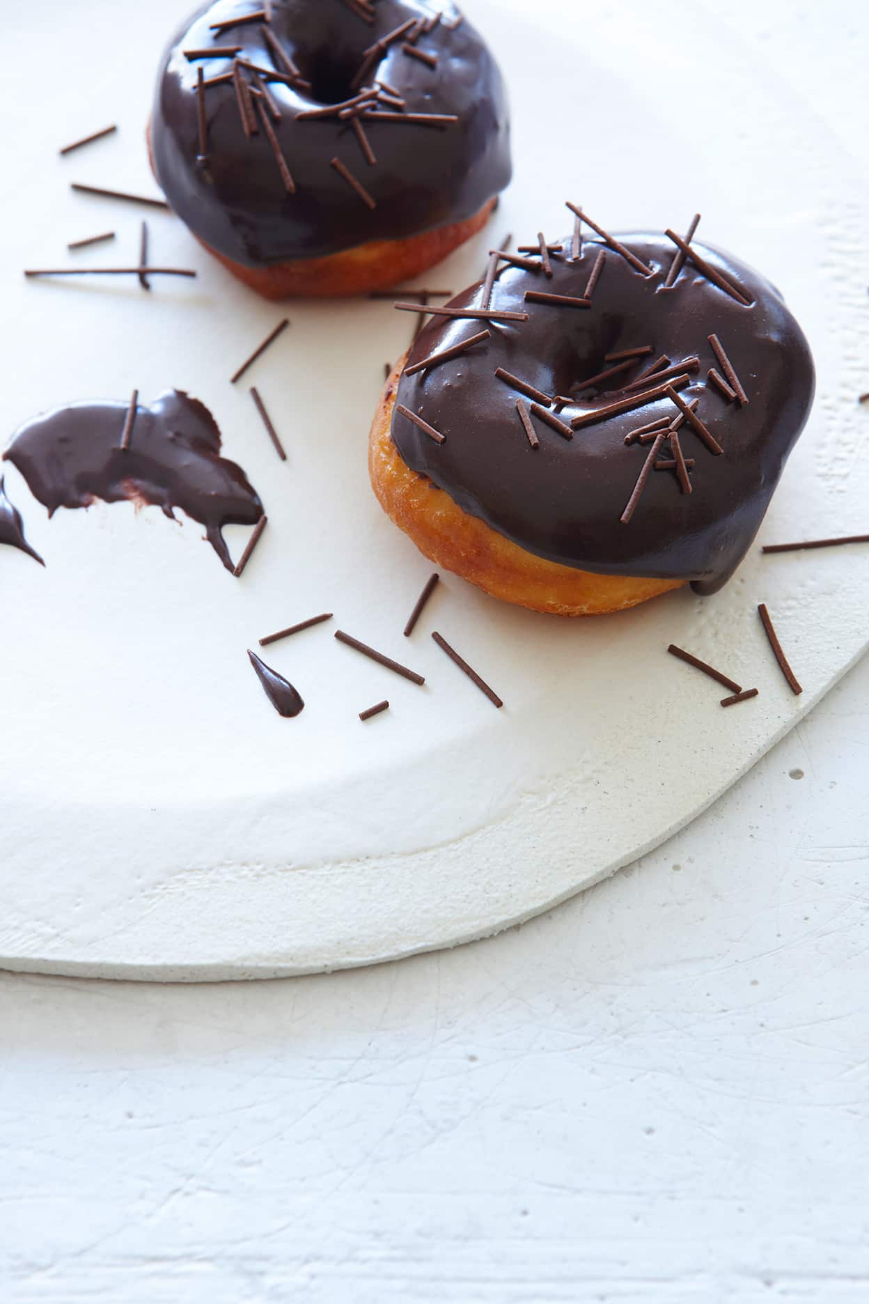 Chocolate sprinkle doughnuts