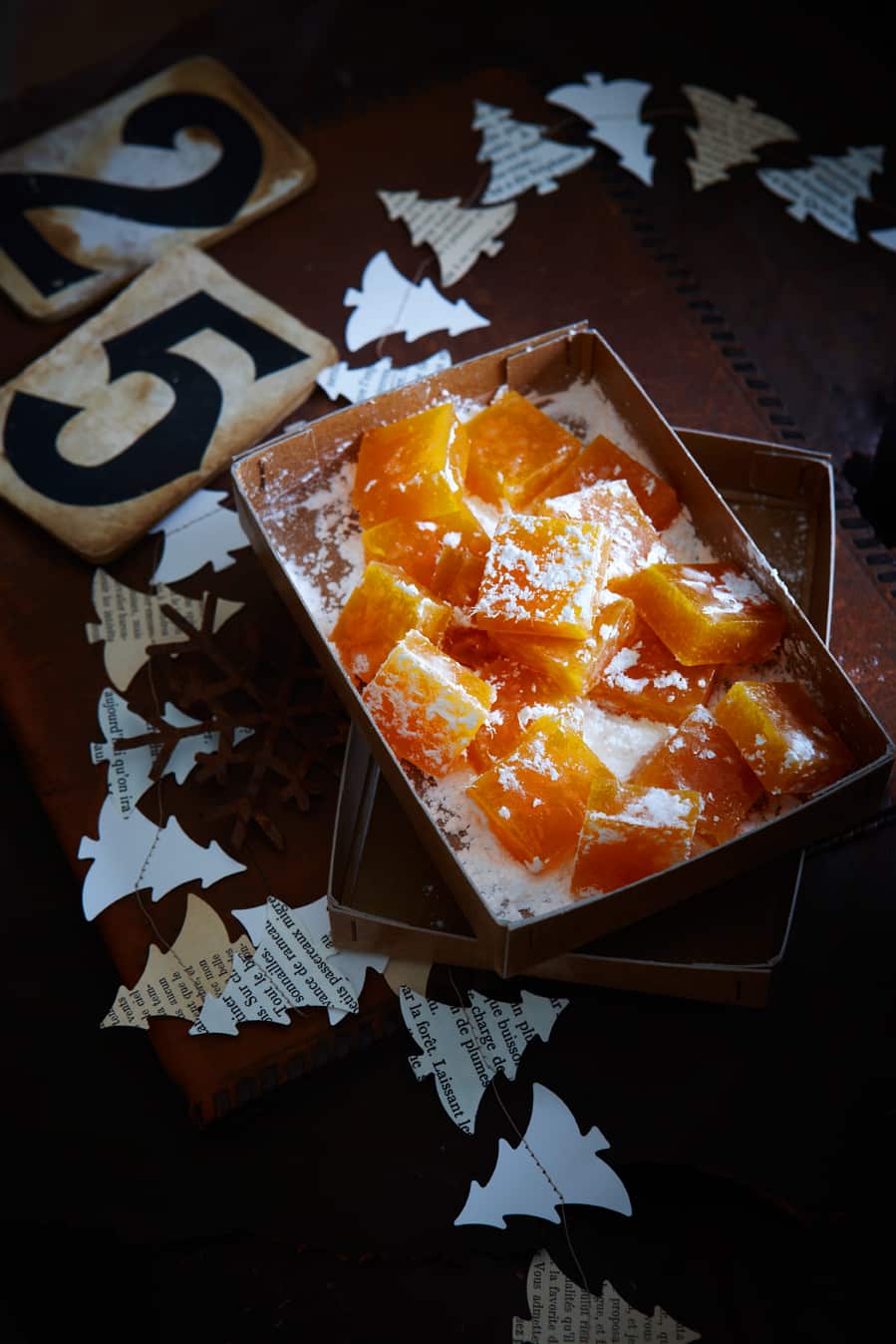 Mango and passionfruit jellies