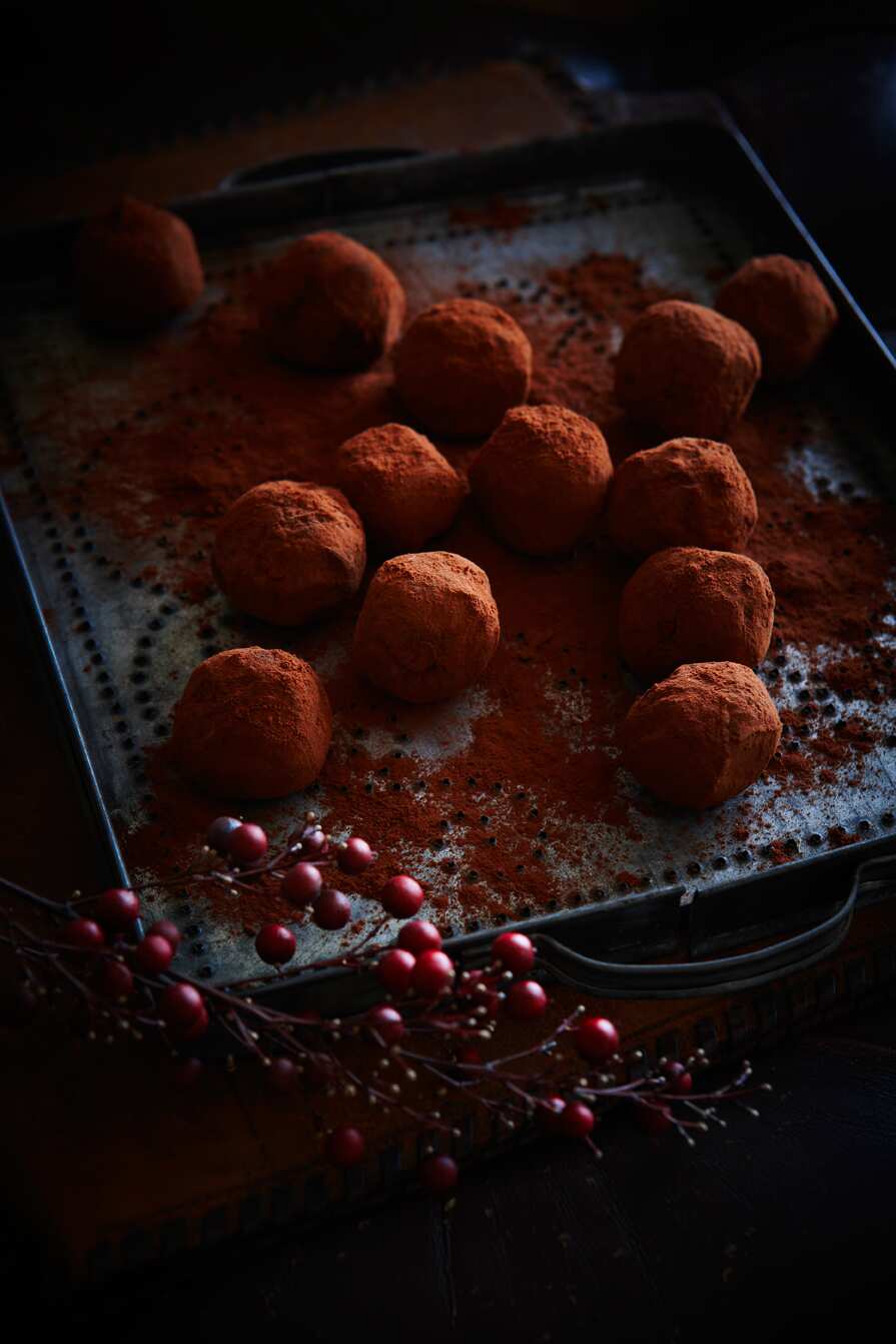 Cardamom and orange truffles