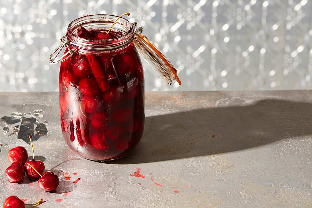 Italian picked cherries with sweet spices