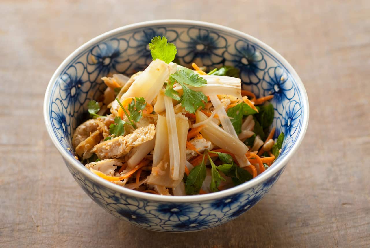 Young jackfruit salad with tofu