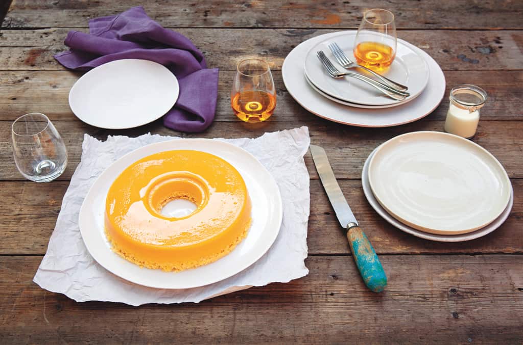 Brazilian coconut baked custard cake