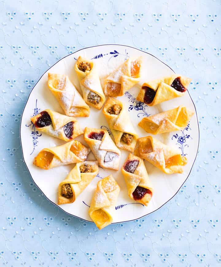 Jam and walnut biscuits kolaci or kolachy