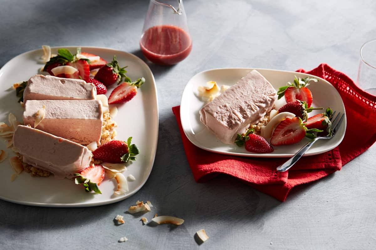 Strawberries and cream slab