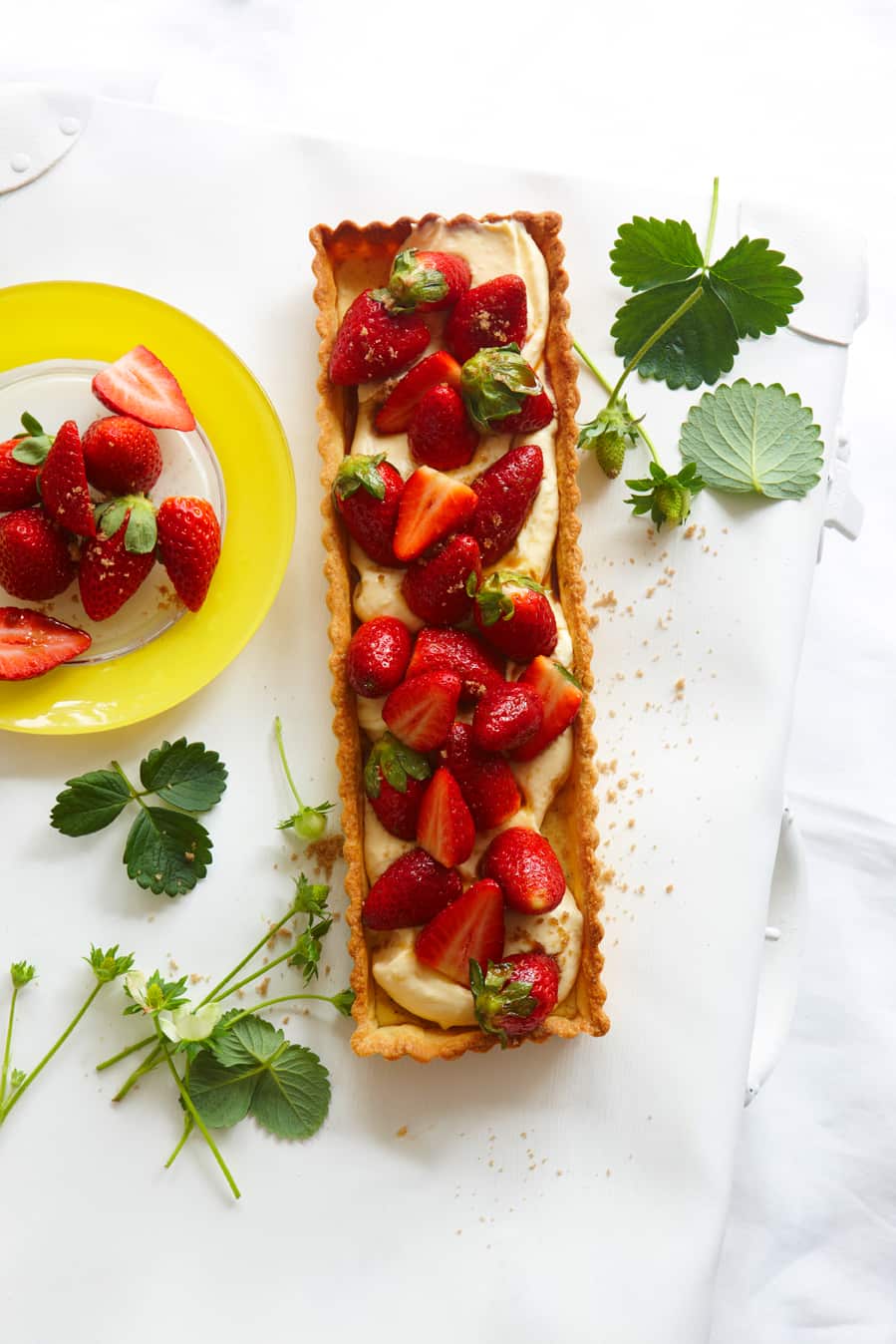 Strawberry tart with black pepper pastry