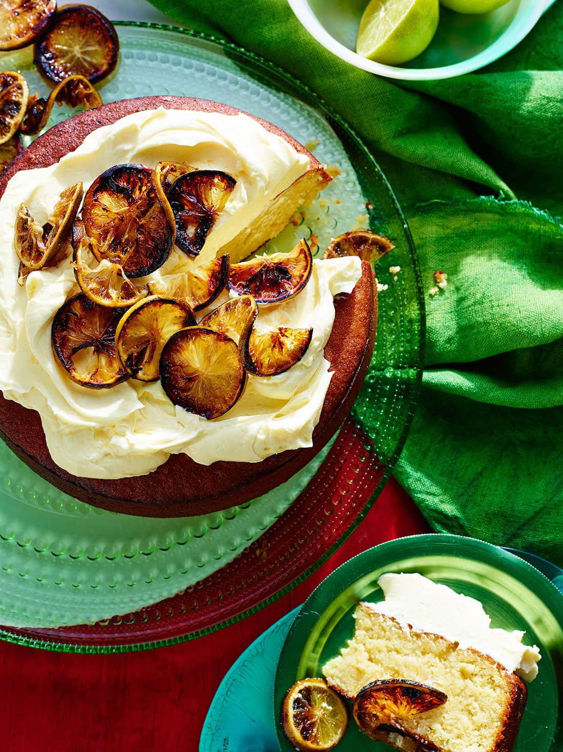 Lime and almond cake