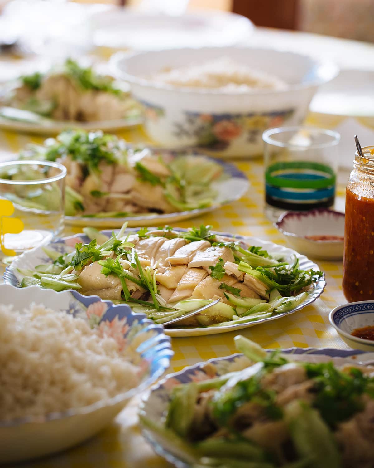 Simplified Hainanese chicken rice
