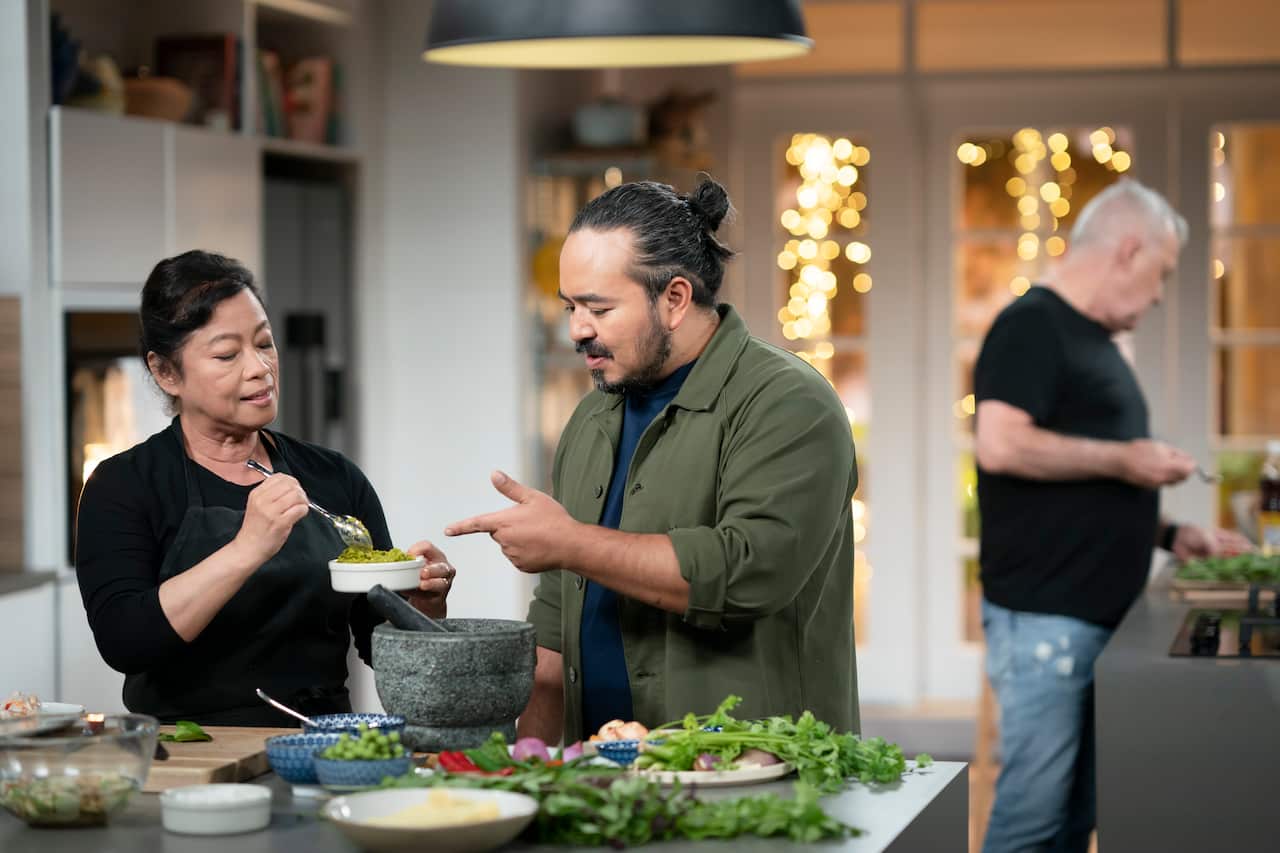 Jane Barnes and Adam Liaw