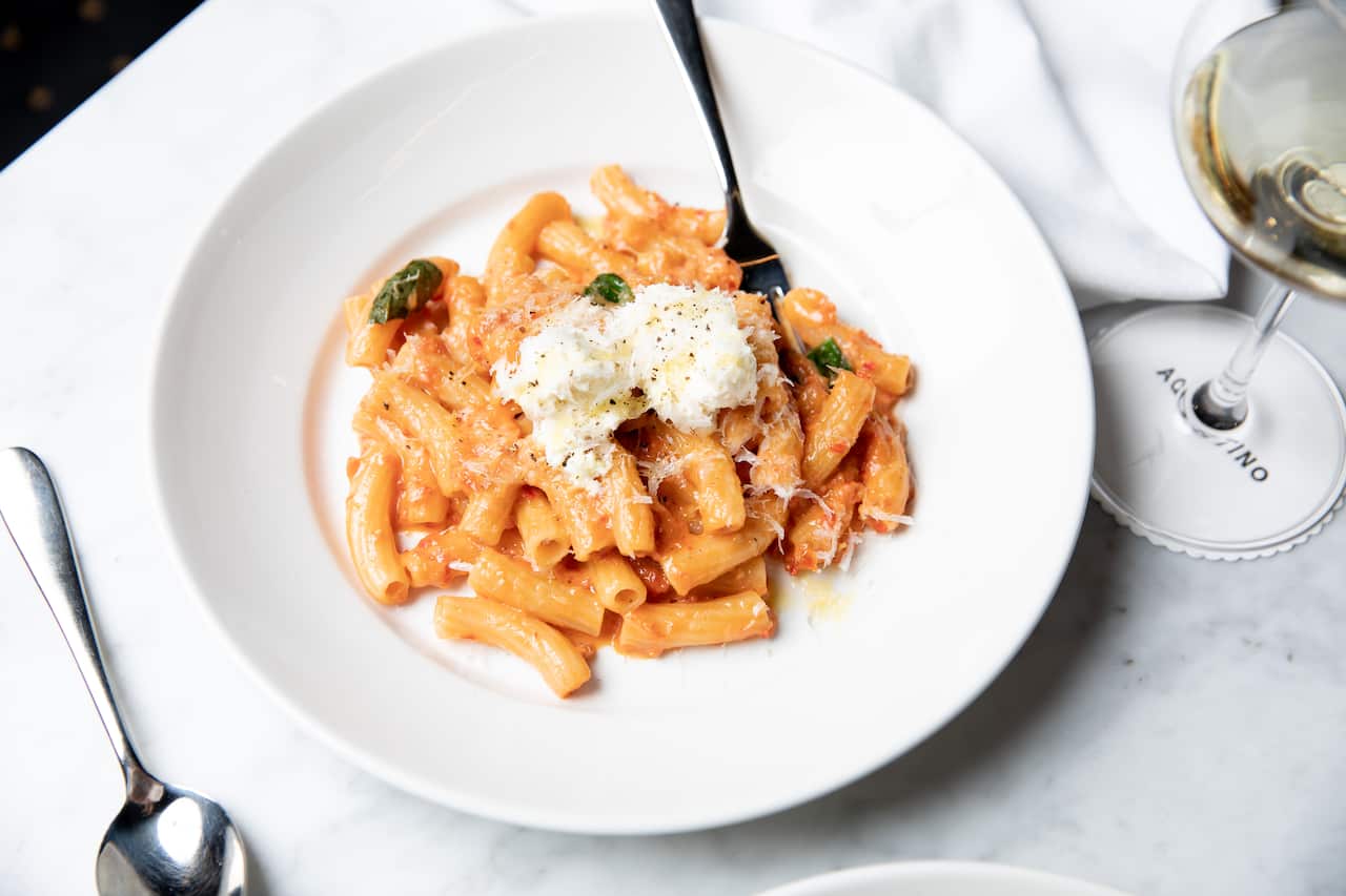 Plate of pasta King and Godfree