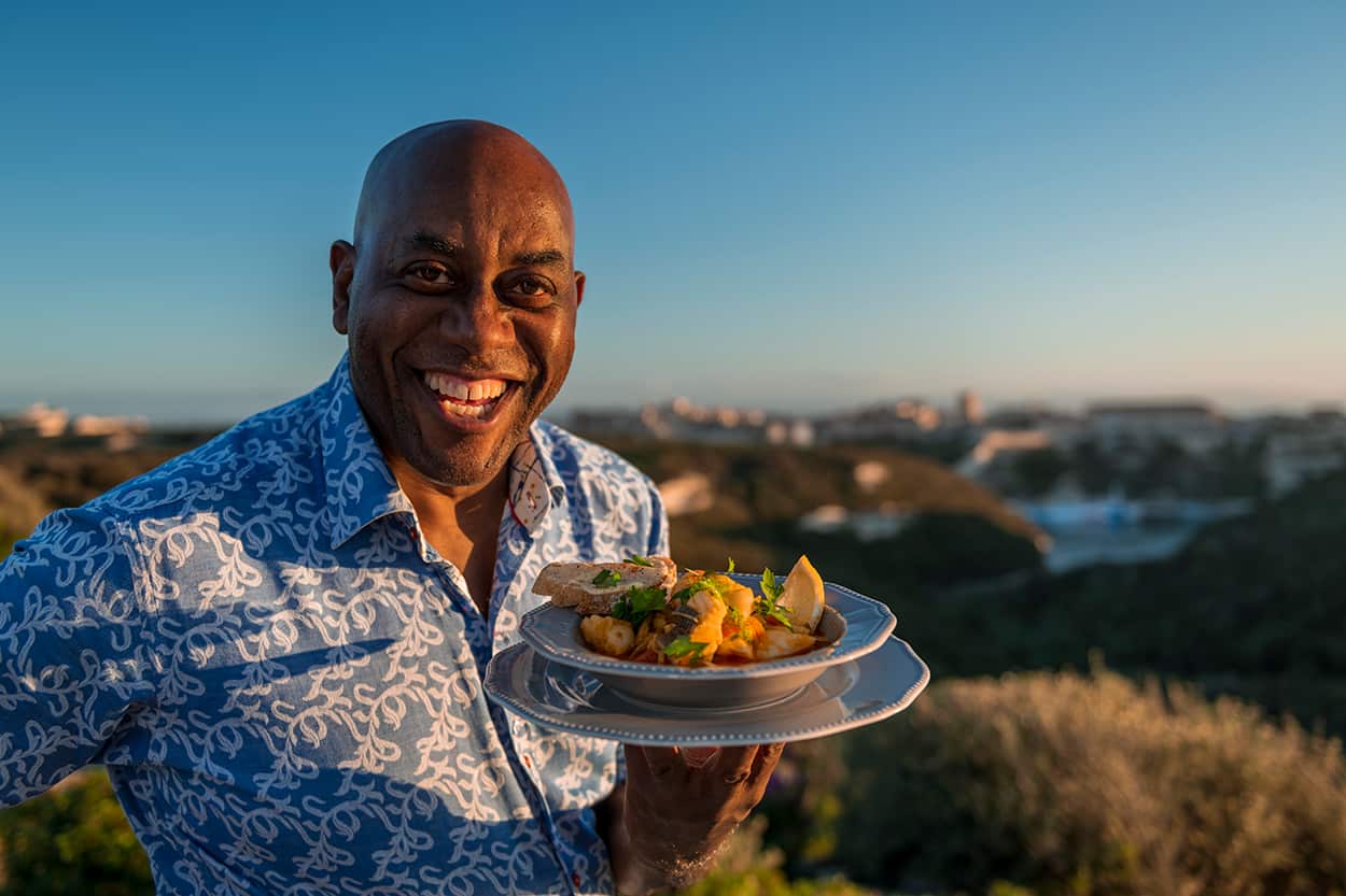 Ainsley Harrriot in Ainsley's Mediterranean Cookbook