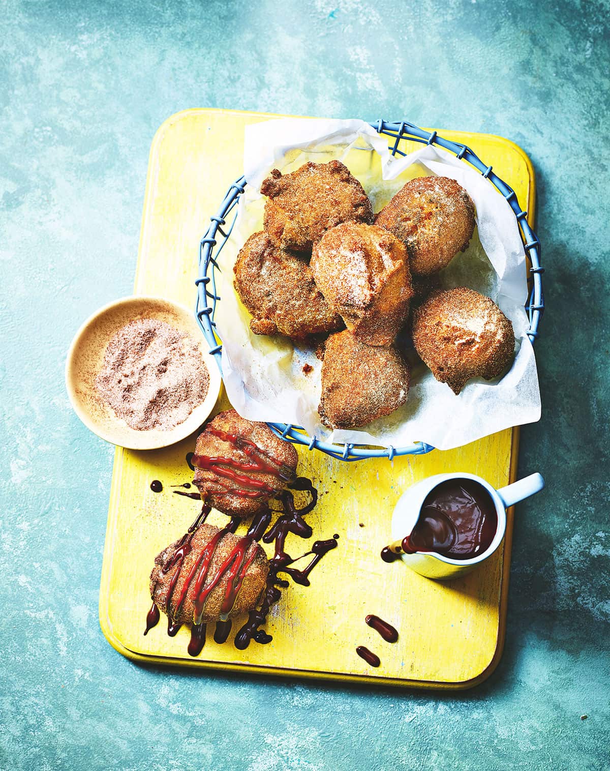 Caribbean cinnamon banana fritters from book Ainsley's Good mood Food