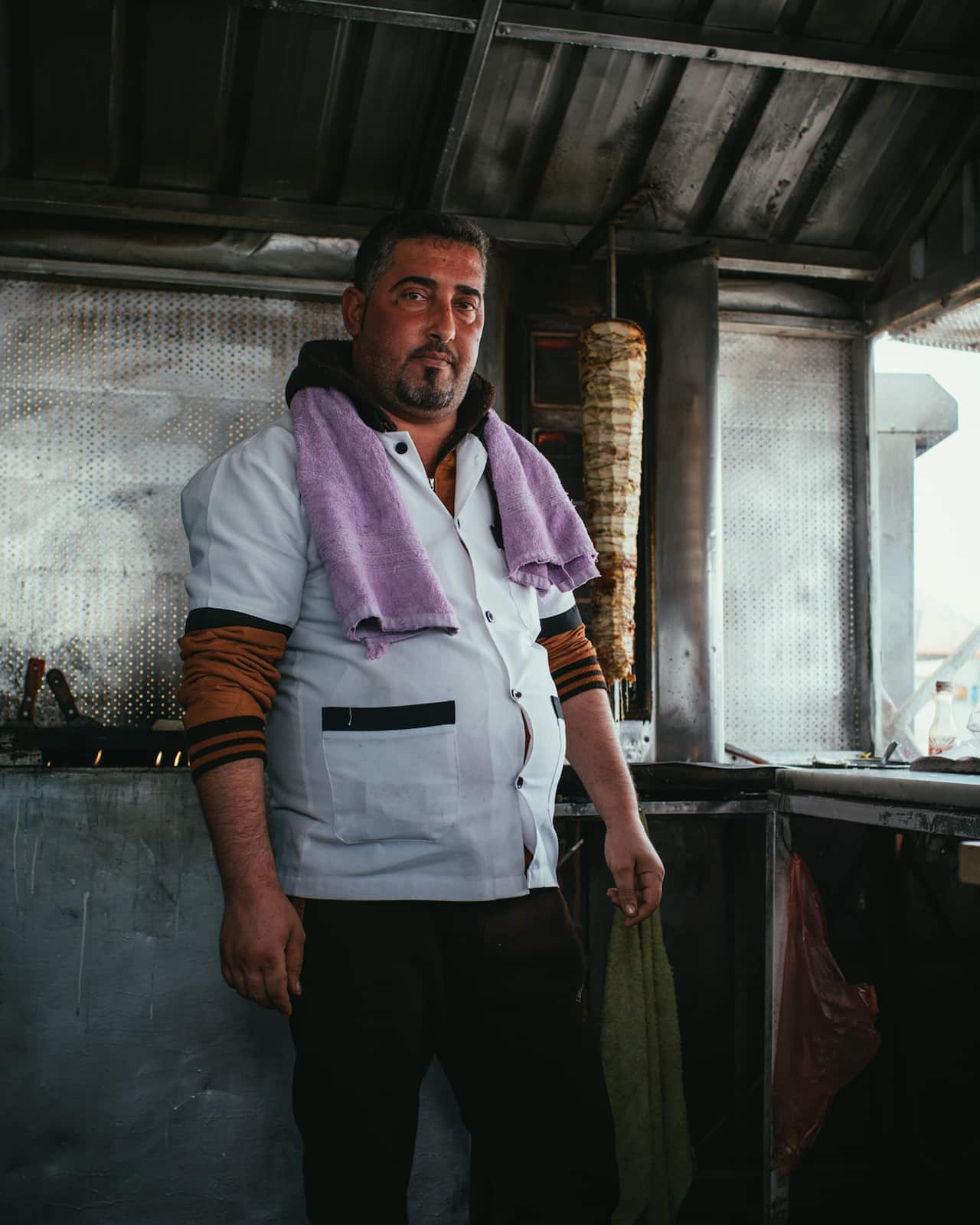The shawarma king of Azraq, Sameh Fayez Al Assaad.