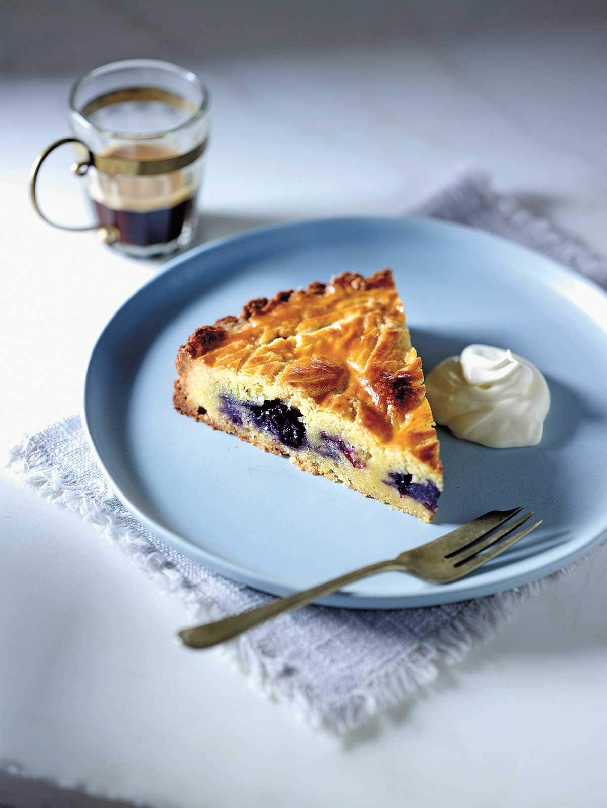 Almond blueberry galette