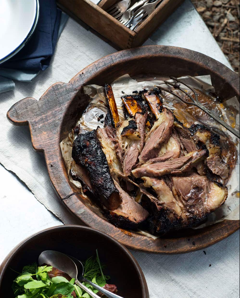 American-style barbecue sauce and brisket