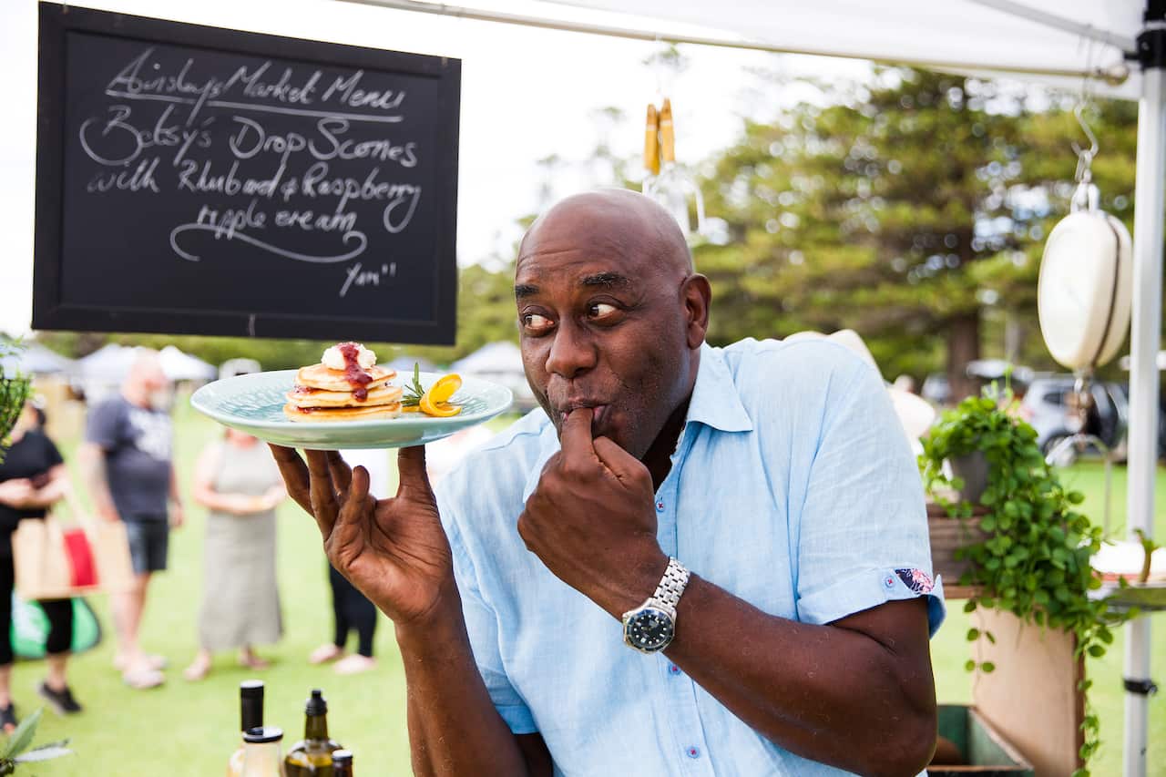 Ainsley with drop scones