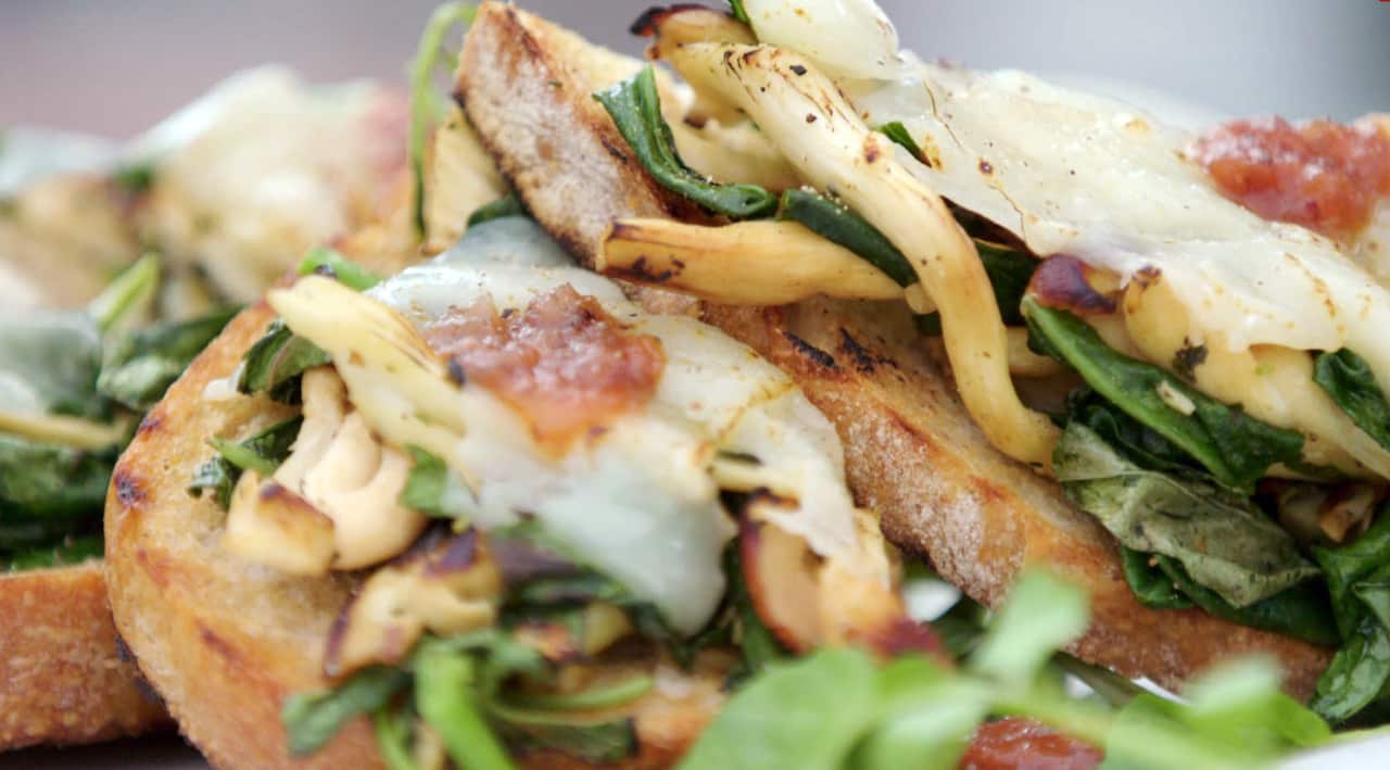 Mushrooms on sourdough Ainsley Harriott