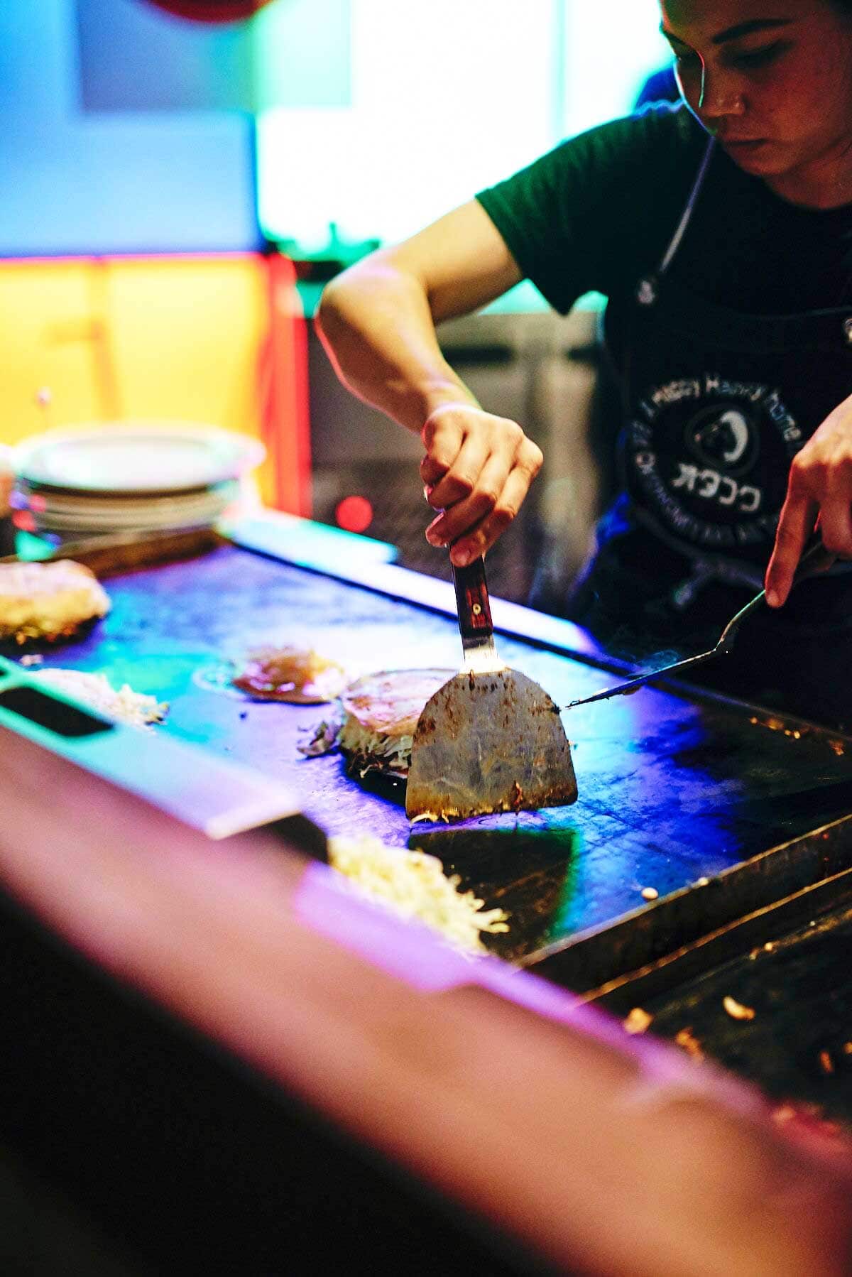 The exception – when I cooked Hiroshima-style okonomiyaki at a pop-up in Melbourne, 2017. 