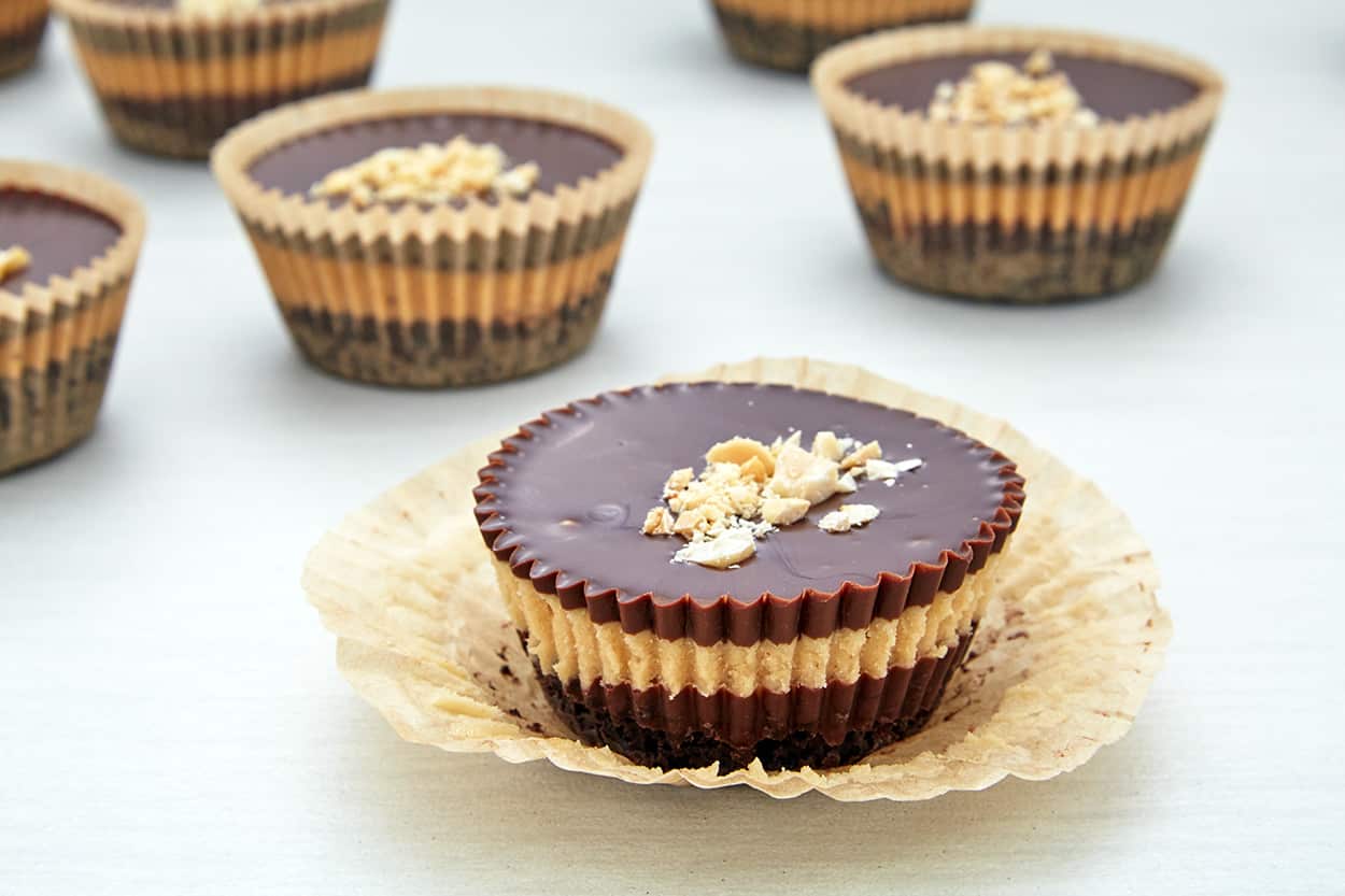 Chocolate peanut butter truffle cups